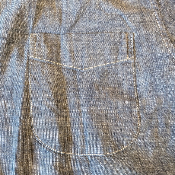 Men's Blue Short Sleeve Shirt - Picture 5 of 6